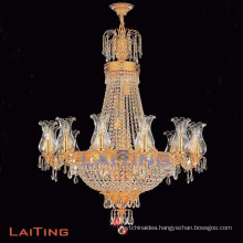 Classical hanging chain lamp antique glass crystal pendant light chandelier 62047